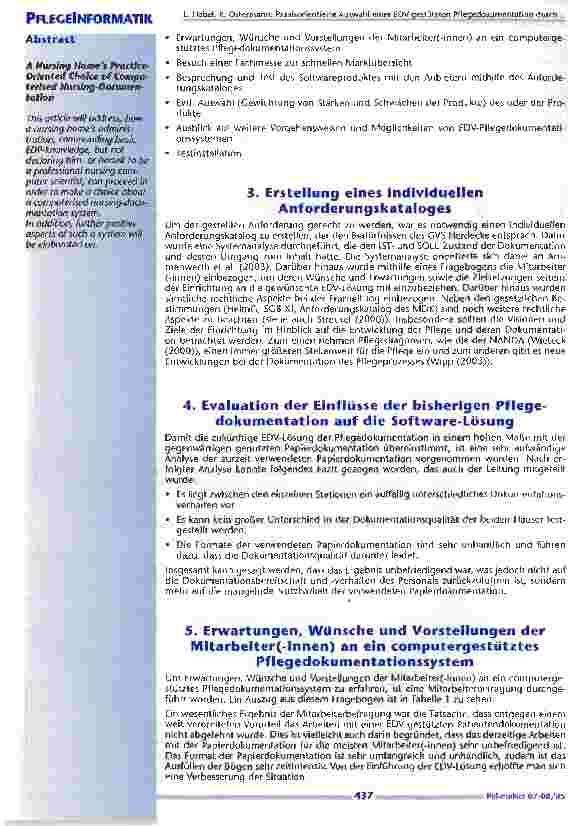 Vorschauseite 2: Praxisorientierte Auswahl einer EDV-gestützten Pflegedokumentation durch ein Pflegeheim