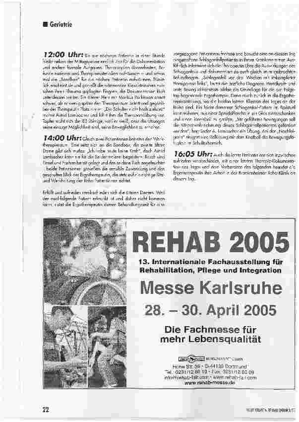 Vorschauseite 3: Reportage - Ein Tag in der Ergotherapie