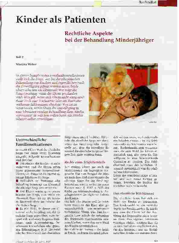 Vorschauseite 1: Kinder als Patienten