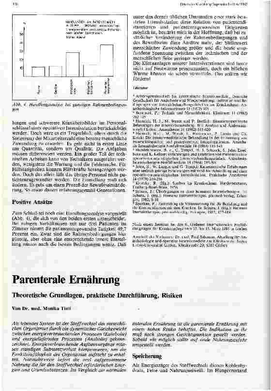 Vorschauseite 1: Parenterale Ernährung Theoretische Grundlagen, praktsiche Durchführung, Risiken