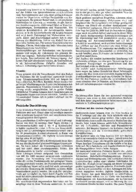 Vorschauseite 4: Parenterale Ernährung Theoretische Grundlagen, praktsiche Durchführung, Risiken