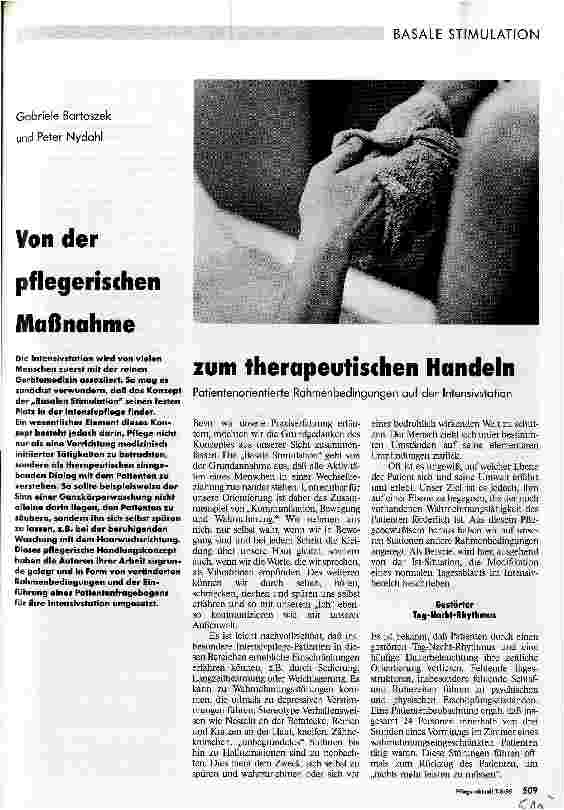 Vorschauseite 1: Vn der pflegerischen Maßnahme zum therapeutischen Handeln Patientenorientierte Rahmenbedingungen auf der Intensivstation