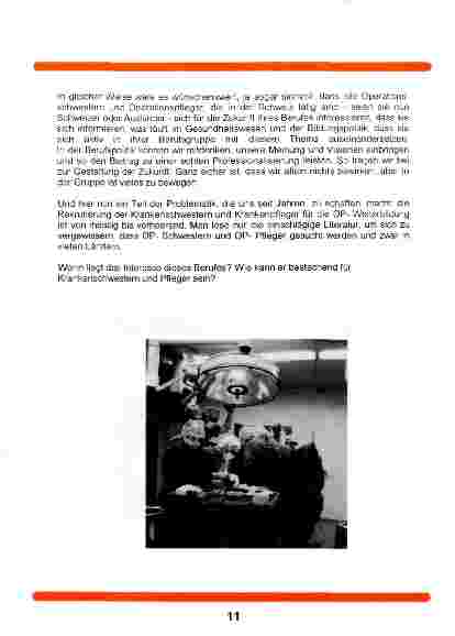 Vorschauseite 2: Impressionen zur Weiterbildung der Pflegenden im Operationssaal.