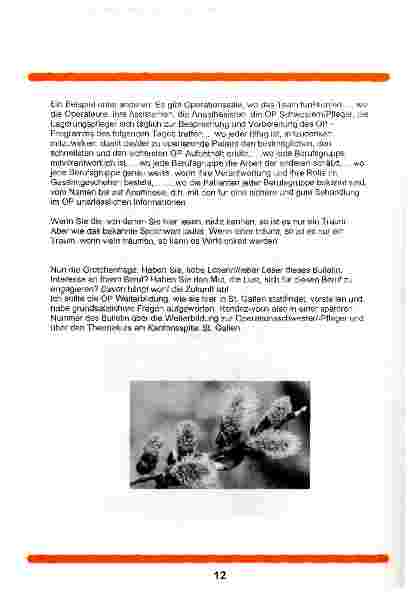 Vorschauseite 3: Impressionen zur Weiterbildung der Pflegenden im Operationssaal.