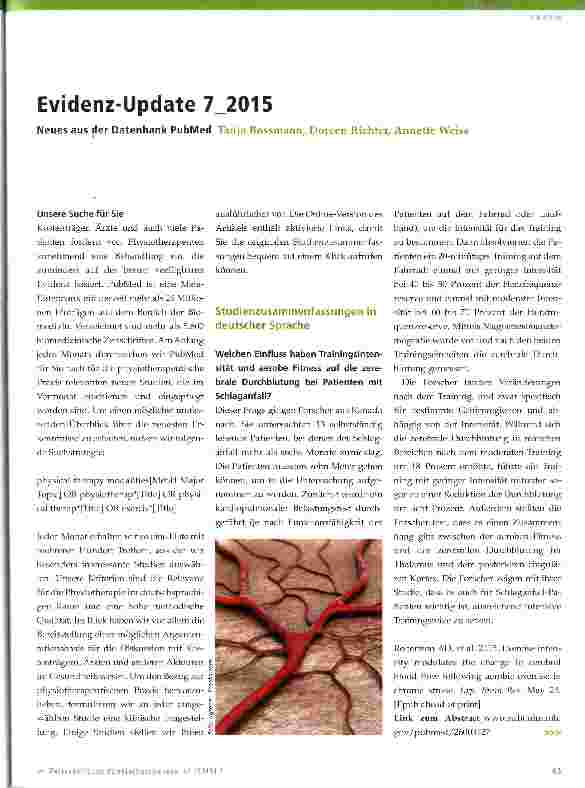 Vorschauseite 1: Evidenz-Update 7 2015