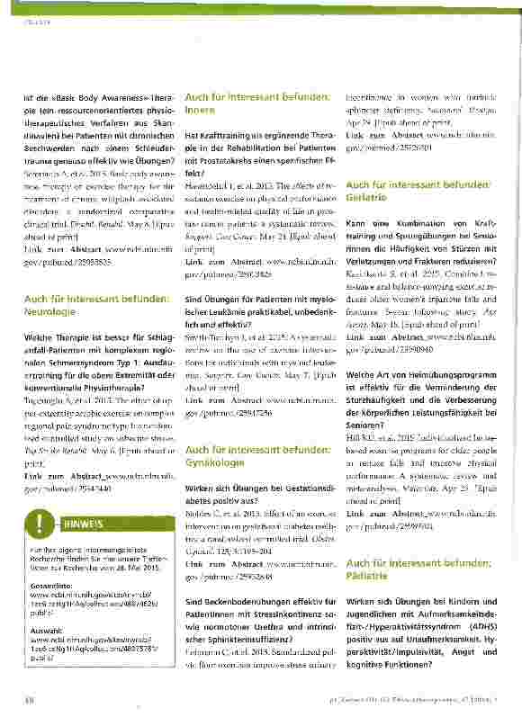 Vorschauseite 6: Evidenz-Update 7 2015