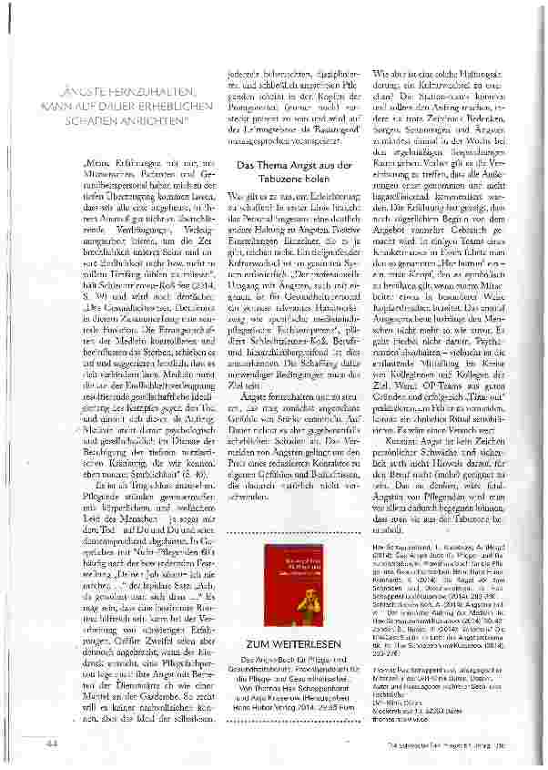 Vorschauseite 3: WENN PFLEGEN ANGST MACHT