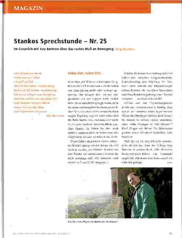 Vorschauseite 1: Stankos Sprechstunde - Nr. 25