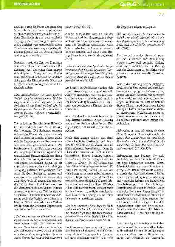Vorschauseite 6: Eintritt ins Pflegeheim: Das Erleben der Ent-scheidung aus der Perspektive der Pflegeheim-bewohnerinnen und Pflegeheimbewohner