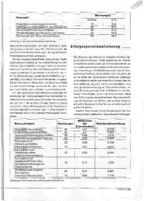 Vorschauseite 5: Kennzahlensysteme und ErfolgsabbildungErgebnisse einer empirischen Erhebung in stationären Gesundheitseinrichtungen
