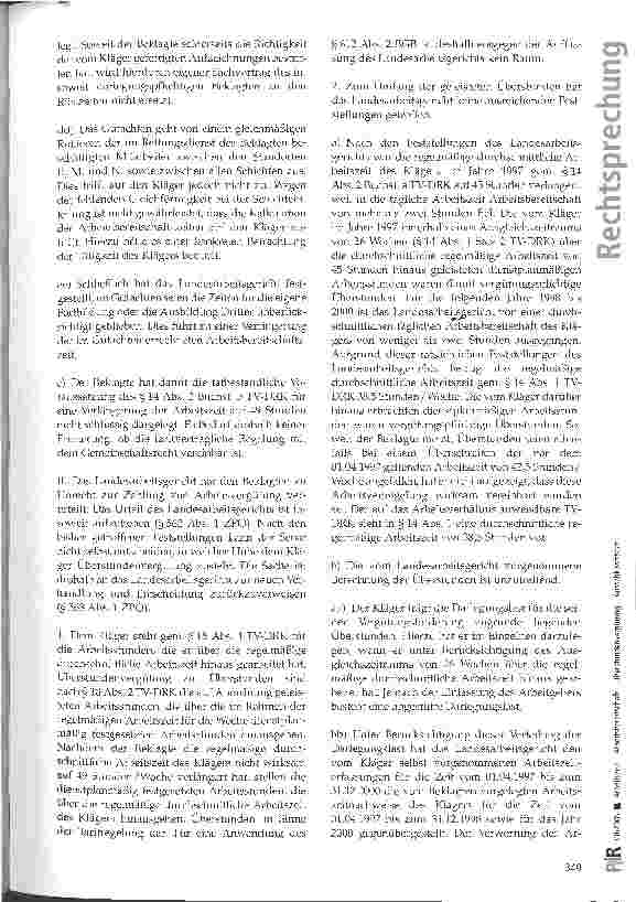 Vorschauseite 5: Arbeitszeit-Arbeitsbereitschaft -Überstundenvergütung Ausschlussfristen