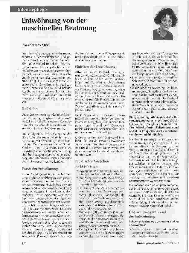 Vorschauseite 1: Entwöhnung von der maschinellen Beatmung