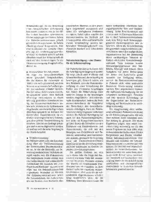 Vorschauseite 3: Patientenbeteiligung im G-BA - Eine Zwischenbilanz