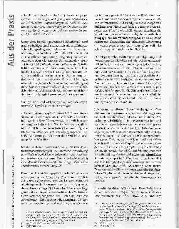 Vorschauseite 4: Noch einmal: Zur Anordnungsund Dokumentationsverantwortung des Arztes