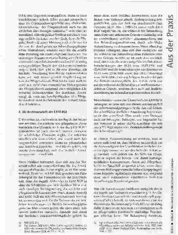 Vorschauseite 5: Noch einmal: Zur Anordnungsund Dokumentationsverantwortung des Arztes