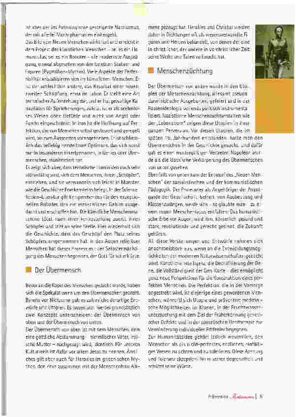 Vorschauseite 2: Stärker, gesünder, klüger, besserDer Traum vom perfekten Menschen