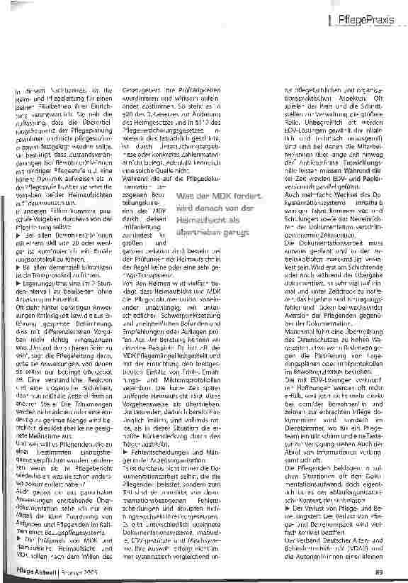 Vorschauseite 4: Optimierungspotenziale der Pfegedokumentation