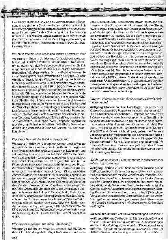 Vorschauseite 2: Weichenstellung im G-BA gegen die Krankenhäuser?