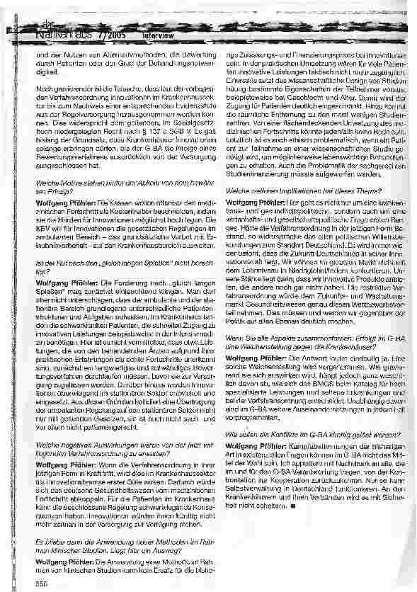 Vorschauseite 4: Weichenstellung im G-BA gegen die Krankenhäuser?