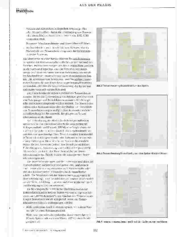 Vorschauseite 3: EN ISO 15883: Norm prima, Testanschmutzungen eher nicht