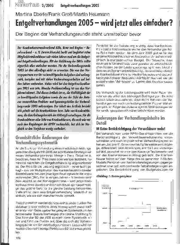 Vorschauseite 1: Entgeltverhandlungen 2005 - wird jetzt alles einfacher? Der Beginn der Verhandlungsrunde steht unmittelbar bevor