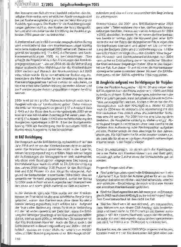 Vorschauseite 5: Entgeltverhandlungen 2005 - wird jetzt alles einfacher? Der Beginn der Verhandlungsrunde steht unmittelbar bevor