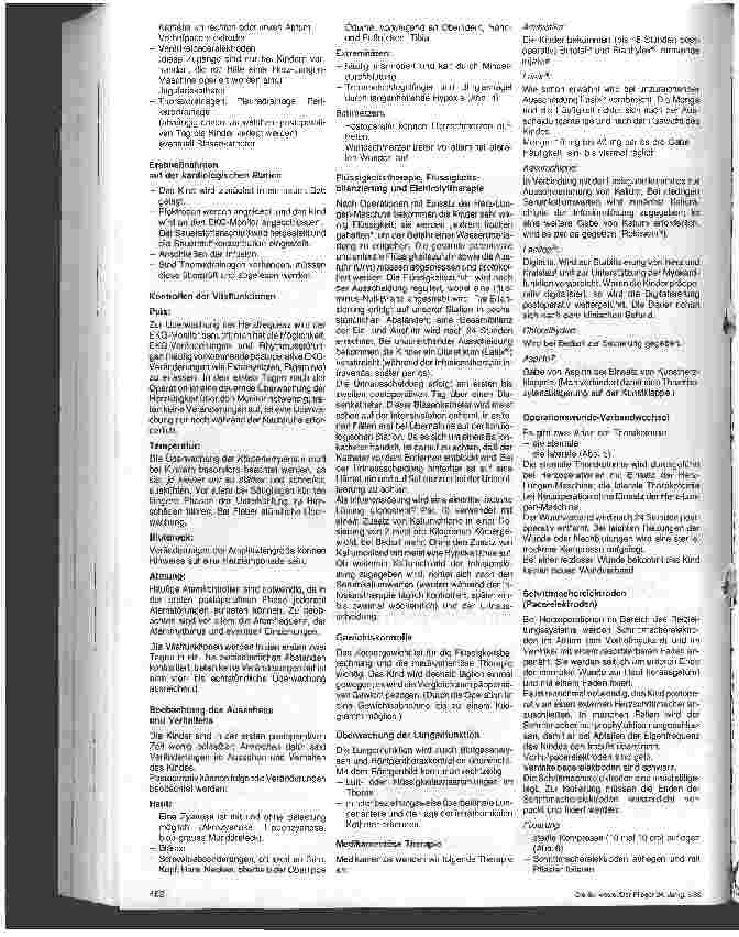 Vorschauseite 2: Die Pflege des herzkranken Säuglings und Kleinkindes vor und nach der Operation