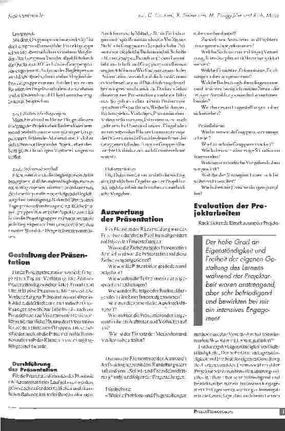 Vorschauseite 5: Projektunterricht