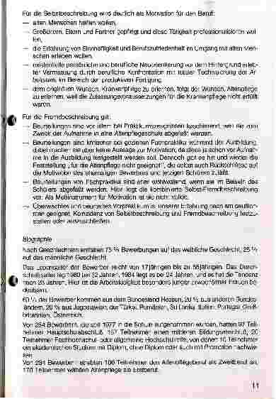 Vorschauseite 2: Schule für Altenpflege Hufeland-Haus, Frankfurt Ausbildungsbewerber für die Altenpflege
