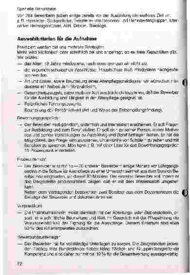 Vorschauseite 3: Schule für Altenpflege Hufeland-Haus, Frankfurt Ausbildungsbewerber für die Altenpflege