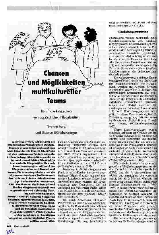 Vorschauseite 1: Chancen und Möglichkeiten multikultureller Teams Berufliche Integration von ausländischen Pflegekräften