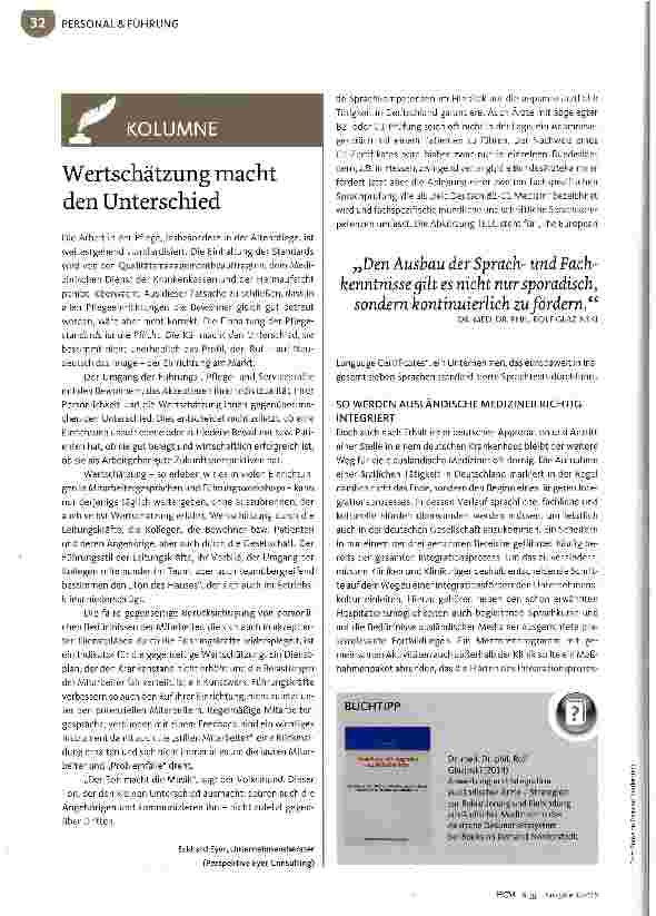 Vorschauseite 3: Damit ausländische Ärzte langfristig bleiben