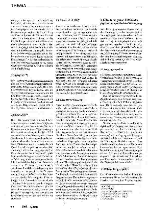 Vorschauseite 3: Neugestaltung der ambulanten psychotherapeutischen Versorgung in Deutschland