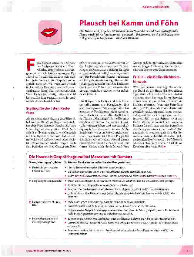 Vorschauseite 1: Plausch bei Kamm und Föhn