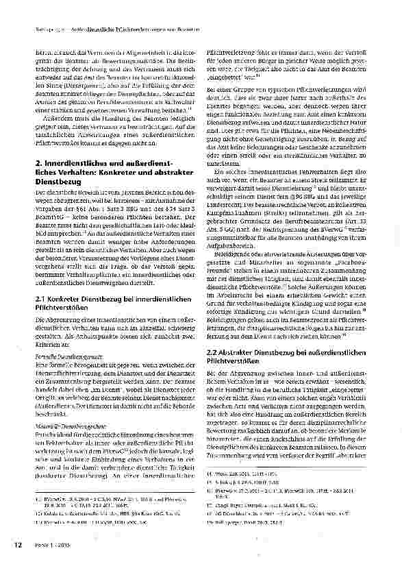 Vorschauseite 3: Außerdienstliche Pflichtverletzungen von Beamten
