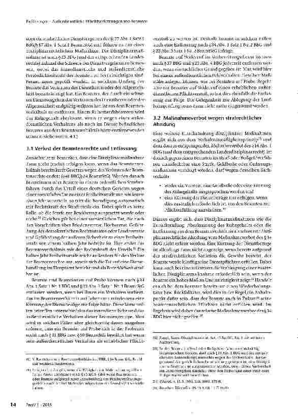 Vorschauseite 5: Außerdienstliche Pflichtverletzungen von Beamten