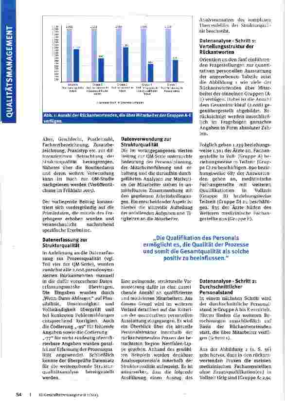 Vorschauseite 3: Serie: Wirksamkeit und Nutzen von Qualitätsmanagement Teil V: Qualifikationsund Infrastruktur