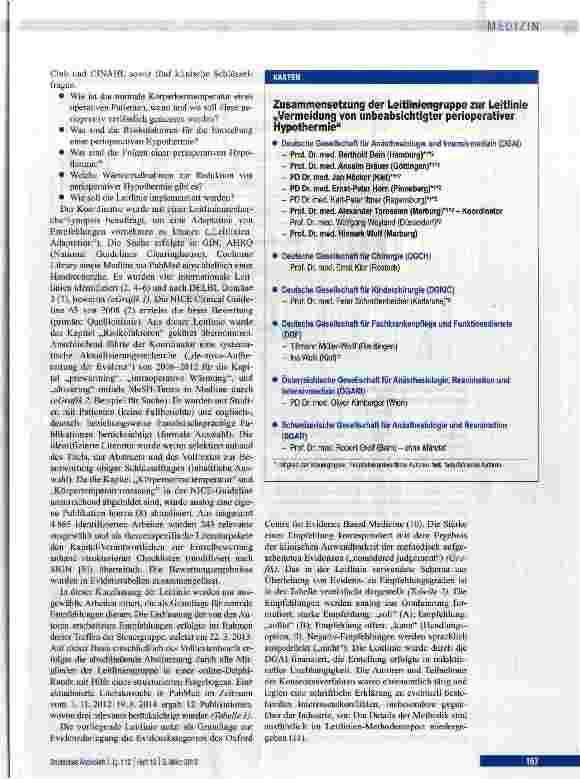 Vorschauseite 2: Vermeidung von unbeabsichtigter perioperativer Hypothermie
