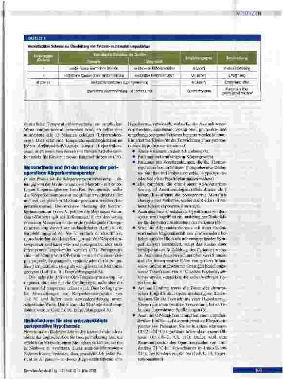 Vorschauseite 4: Vermeidung von unbeabsichtigter perioperativer Hypothermie