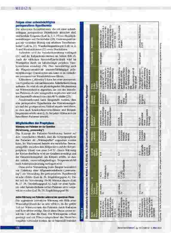 Vorschauseite 5: Vermeidung von unbeabsichtigter perioperativer Hypothermie