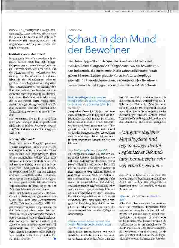 Vorschauseite 2: Interprofessionell für eine bessere Mundgesundheit