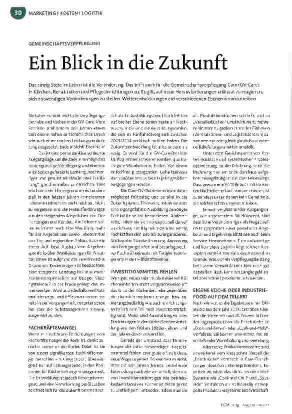 Vorschauseite 1: Ein Blick in die Zukunft