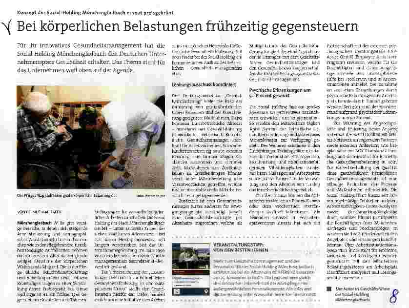 Vorschauseite 1: Bei körperlichen Belastungen frühzeitig gegensteuern