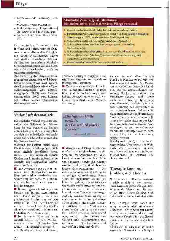 Vorschauseite 2: Amyotrophe Lateralsklerose Prognose: unheilbar