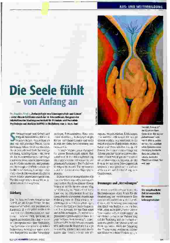 Vorschauseite 1: Die Seele fühlt - von Anfang an