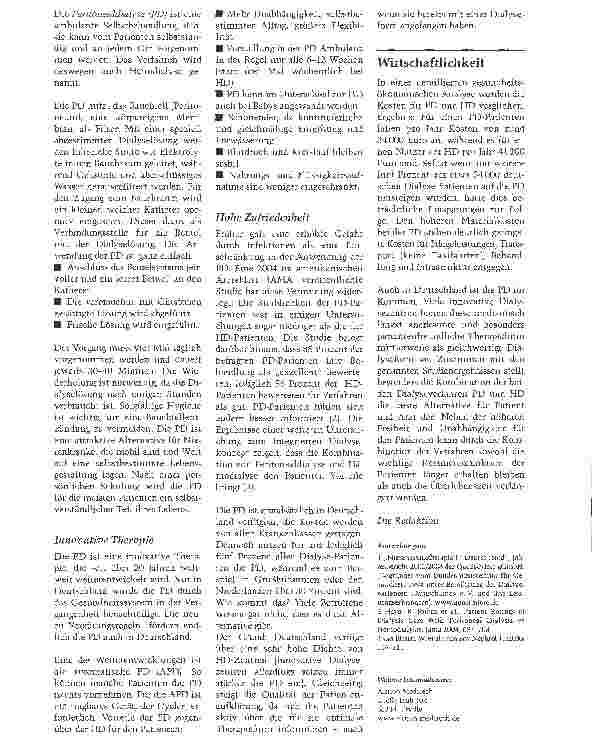 Vorschauseite 2: Heimdialyse bringt mehr Lebensqualität