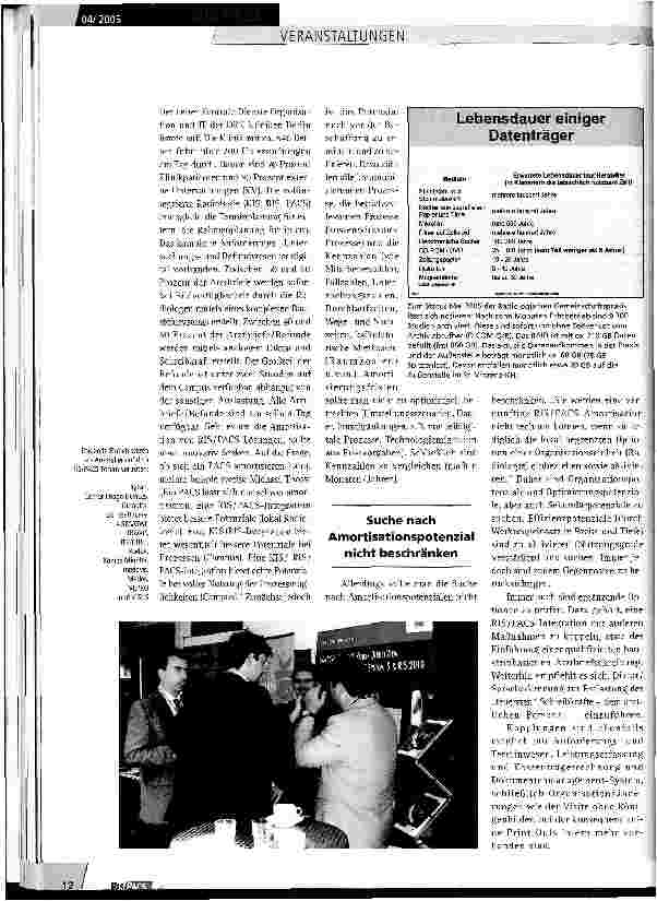 Vorschauseite 2: RIS/PACS-Forum 2005Bei der Amortisation von RIS/PACS-Lösungen innovativ denken