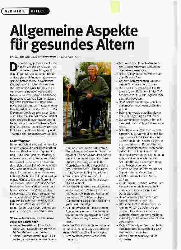 Vorschauseite 1: Allgemeine Aspekte für gesundes Altern