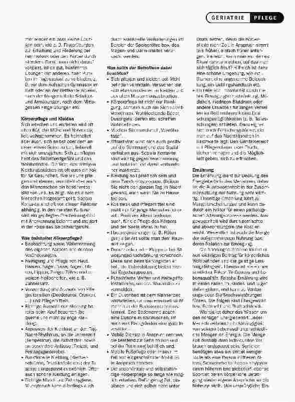 Vorschauseite 3: Allgemeine Aspekte für gesundes Altern