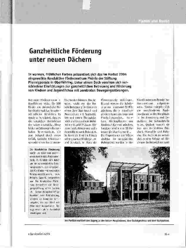 Vorschauseite 1: Ganzheitliche Förderung unter neuen Dächern